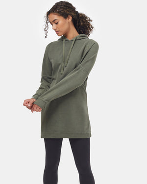 Green Fleece Pullover Dress