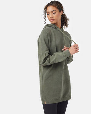 Green Fleece Pullover Dress