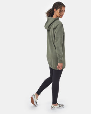 Green Fleece Pullover Dress