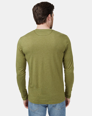 Green Men's Long Sleeve Crew Neck Sweatshirt