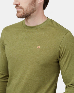 Green Men's Long Sleeve Crew Neck Sweatshirt