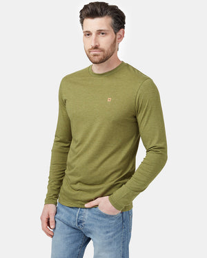 Green Men's Long Sleeve Crew Neck Sweatshirt