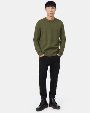 Green Men's Organic Cotton Knit Jumper