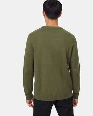 Green Men's Organic Cotton Knit Jumper