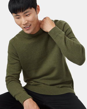 Green Men's Organic Cotton Knit Jumper