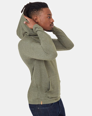 Green Mens Hemp Long Sleeve Hoodie