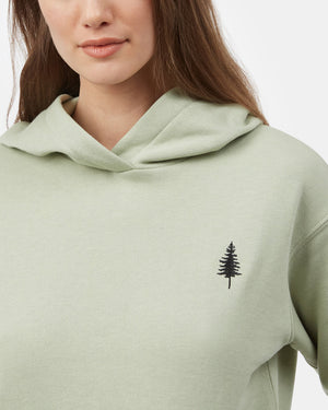 Green Organic Fleece Pullover Hoodie