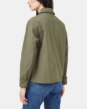 Green Women's Canvas Utility Jacket