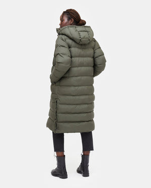 Green Women's Long Puffer Jacket