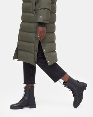 Green Women's Long Puffer Jacket