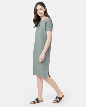 Green Women's Long T-Shirt Dress