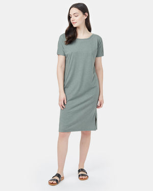 Green Women's Long T-Shirt Dress