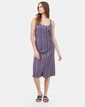 Purple Grey Summer Midi Dress