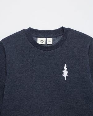 Blue Kids Tree Embrodiery Sweatshirt