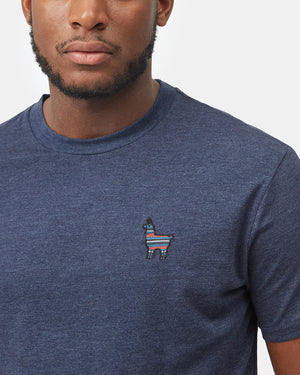 Mens-Blue-Crew-Neck-Graphic-Tee