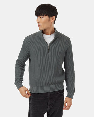 Mens_Green_1/4_Zip_Sweater