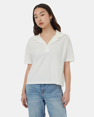 Oatmeal-Loose-Fitting-Polo-Shirt