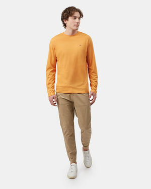 Orange Men's Long Sleeve Crew Neck Sweatshirt