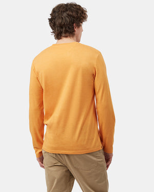 Orange Men's Long Sleeve Crew Neck Sweatshirt