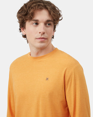 Orange Men's Long Sleeve Crew Neck Sweatshirt