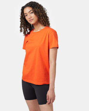 Orange Organic Cotton Crew Neck T-Shirt