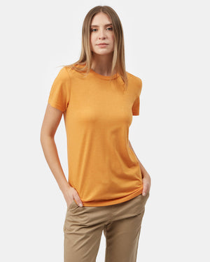 Orange Recycled Polyester Crew Neck T-Shirt