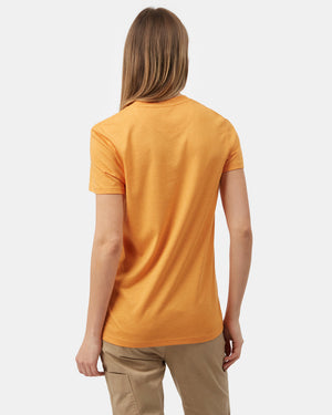 Orange Recycled Polyester Crew Neck T-Shirt