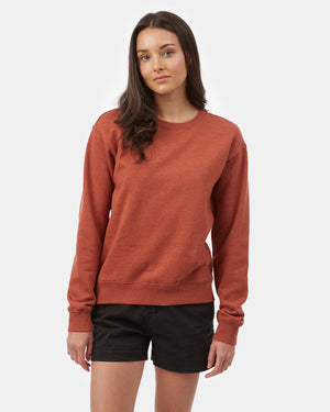 Orange Women's Fleece Long Sleeve Sweatshirt