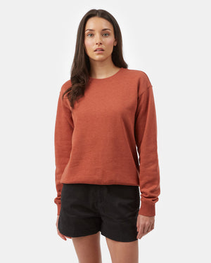 Orange Women's Fleece Long Sleeve Sweatshirt