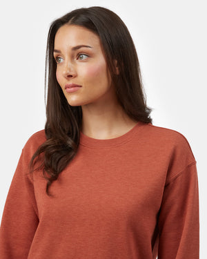 Orange Women's Fleece Long Sleeve Sweatshirt