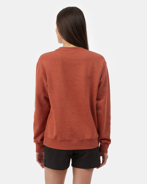 Orange Women's Fleece Long Sleeve Sweatshirt