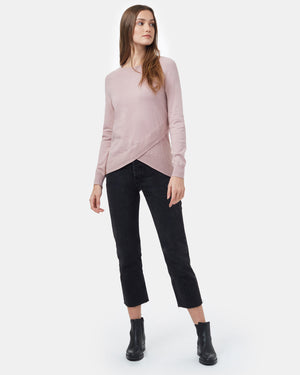 Pink Women's Longsleeve Crossover Jumper