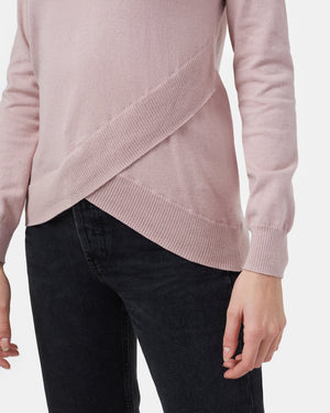 Pink Women's Longsleeve Crossover Jumper