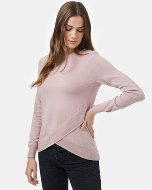 Pink Women's Longsleeve Crossover Jumper