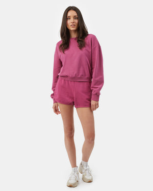 Pink Women's Organic Cotton Crewneck Sweatshirt