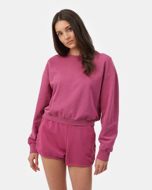 Pink Women's Organic Cotton Crewneck Sweatshirt