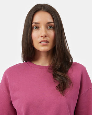 Pink Women's Organic Cotton Crewneck Sweatshirt