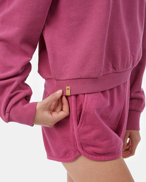 Pink Women's Organic Cotton Crewneck Sweatshirt