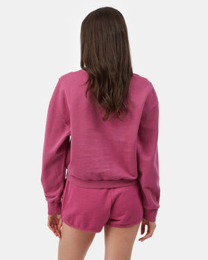 Pink Women's Organic Cotton Crewneck Sweatshirt