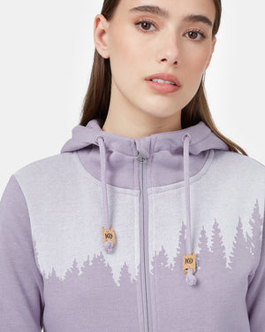 Purple Tree Graphic Pullover Hoodie