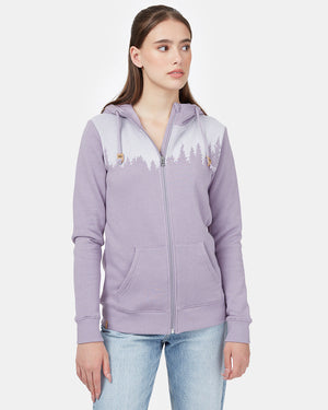 Purple Tree Graphic Pullover Hoodie