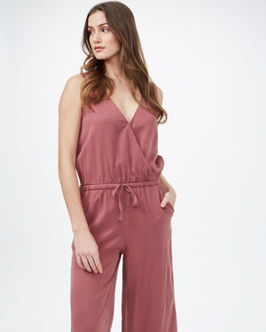 Mauve Womens Lightweight Tencel Jumpsuit