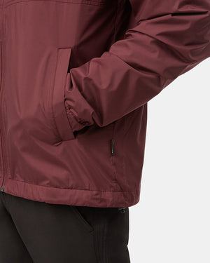 Purple Men's Recycled Zip Up Rain Jacket