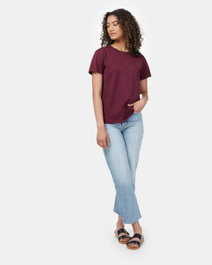 Purple Organic Cotton Crew Neck T-Shirt