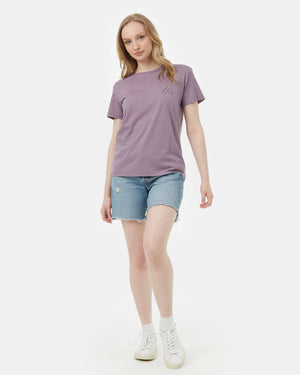 Purple Recycled Crew Neck Graphic Tee