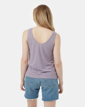 Purple Women's Hemp V Neck Tank Top