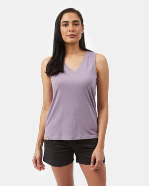 Purple Women's Recycled V-Neck Tank Top