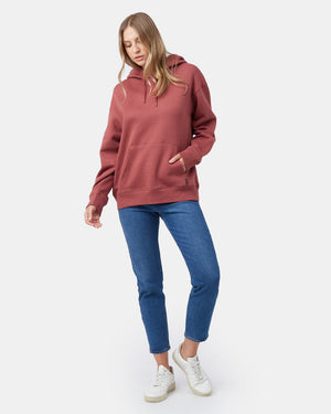 Red Organic Cotton Oversized Hoodie