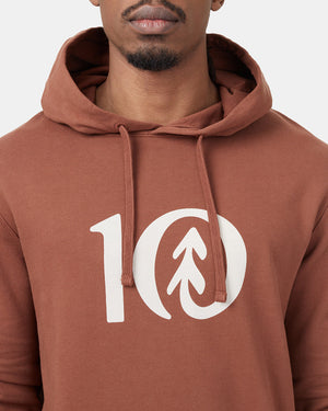 Red Men's Organic Cotton Pullover Hoodie