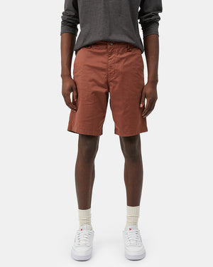 Red Men's Organic Cotton Twill Shorts